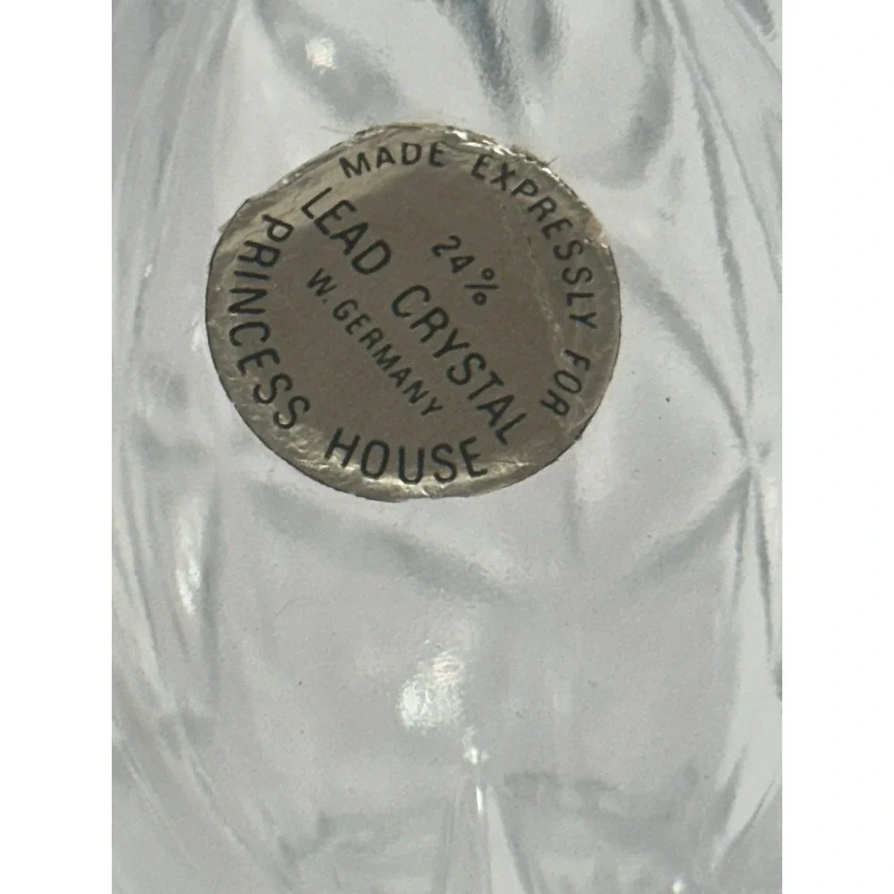 clear glass /crystal decanter with Solid Glass stopper Empty